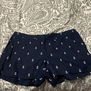 Loft Navy shorts with anchors